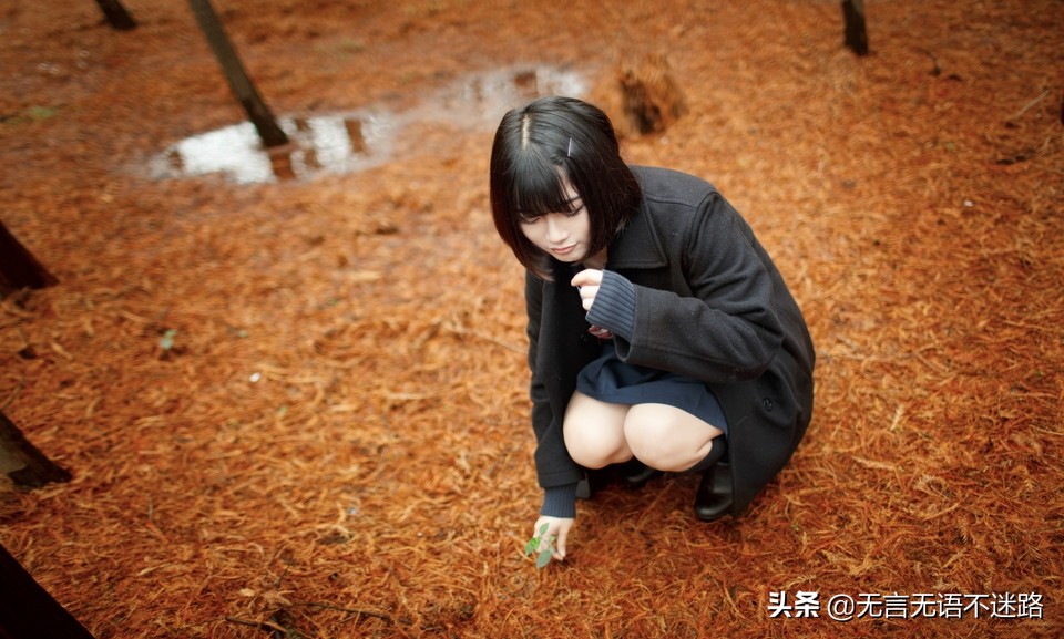 女生高颜值雨伞日系风,日系美少女雨伞