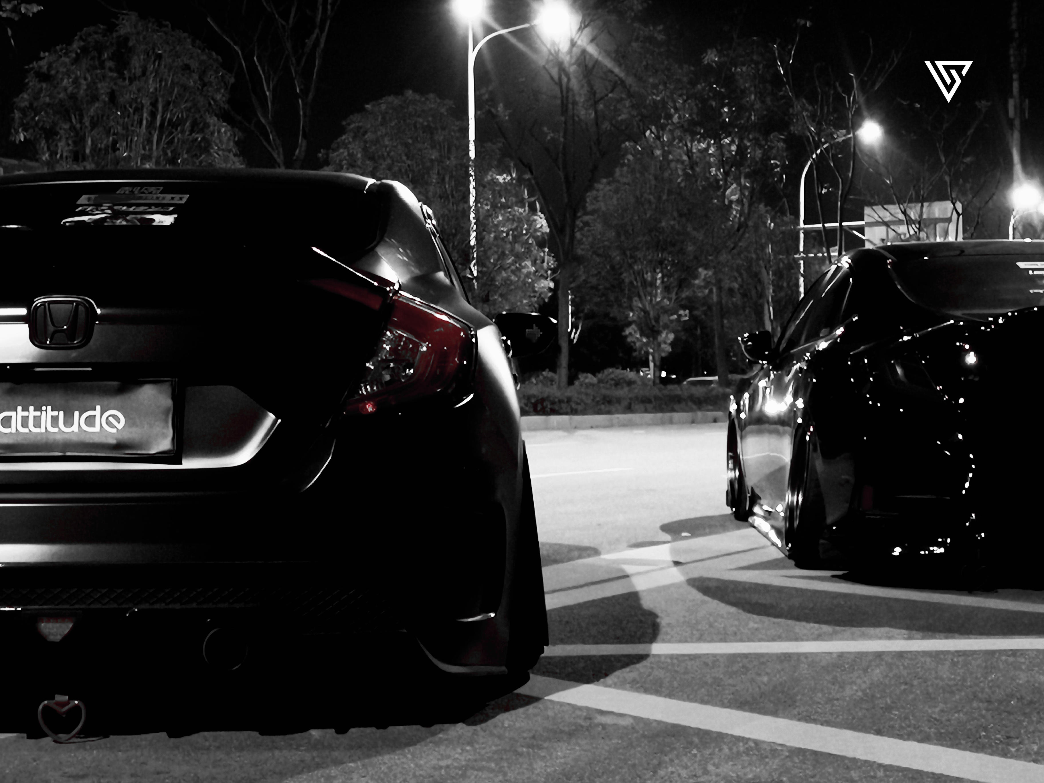 十代思域外观黑白改装方案,十代思域全黑改装