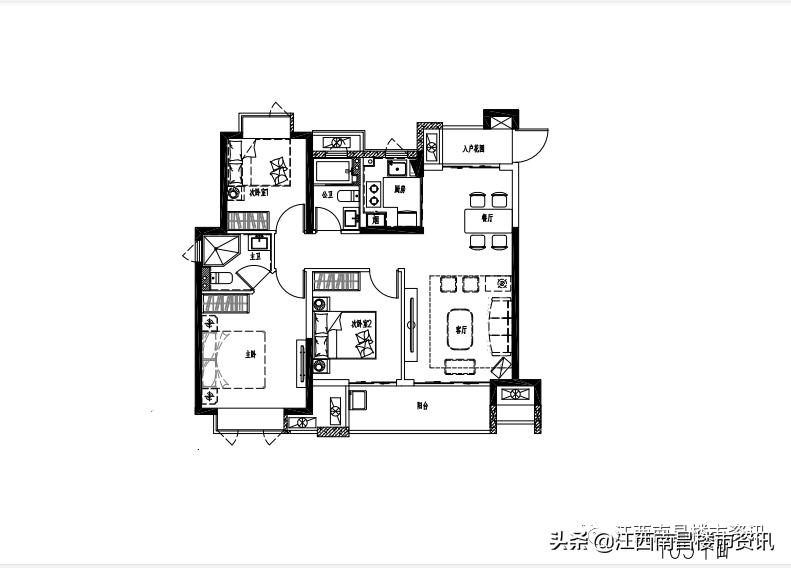 象湖力高君御滨江楼盘,南昌象湖力高君誉滨江四房户型