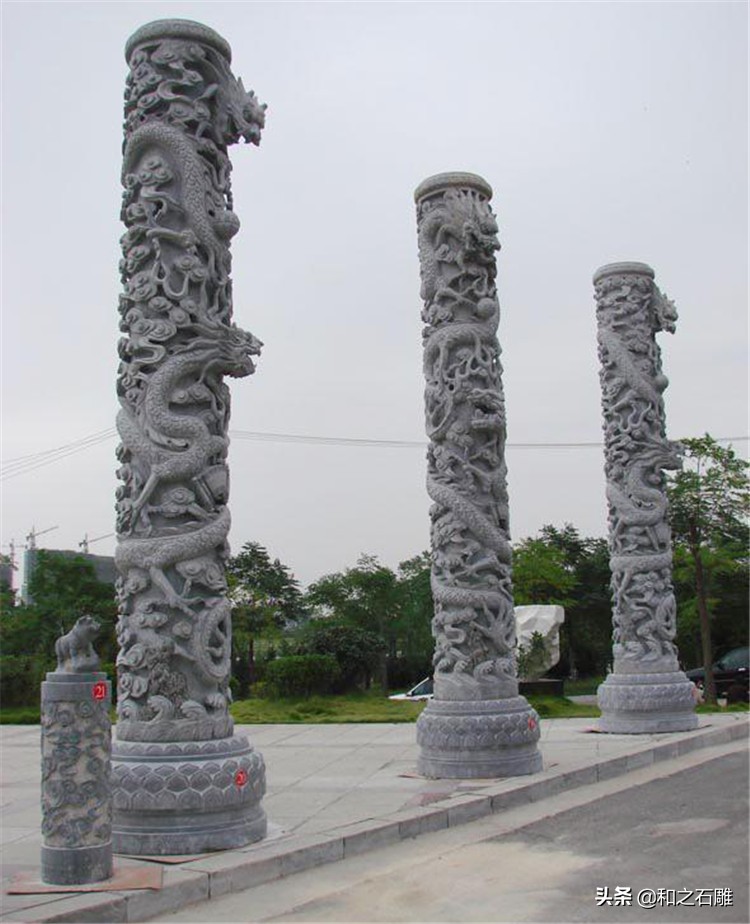 龙柱石雕雕刻,石雕龙柱的设计与雕刻工艺