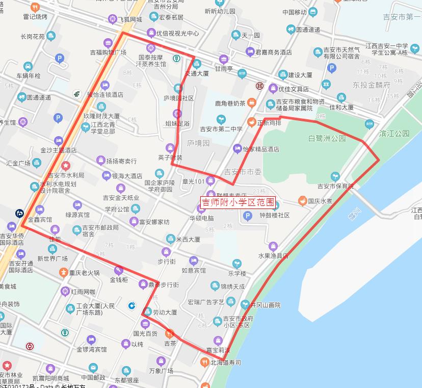 吉州区学区划分图,2022年吉州区初中学区范围划分