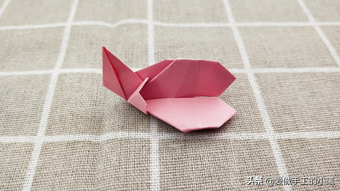 纸折樱花简单,立体五瓣樱花折纸