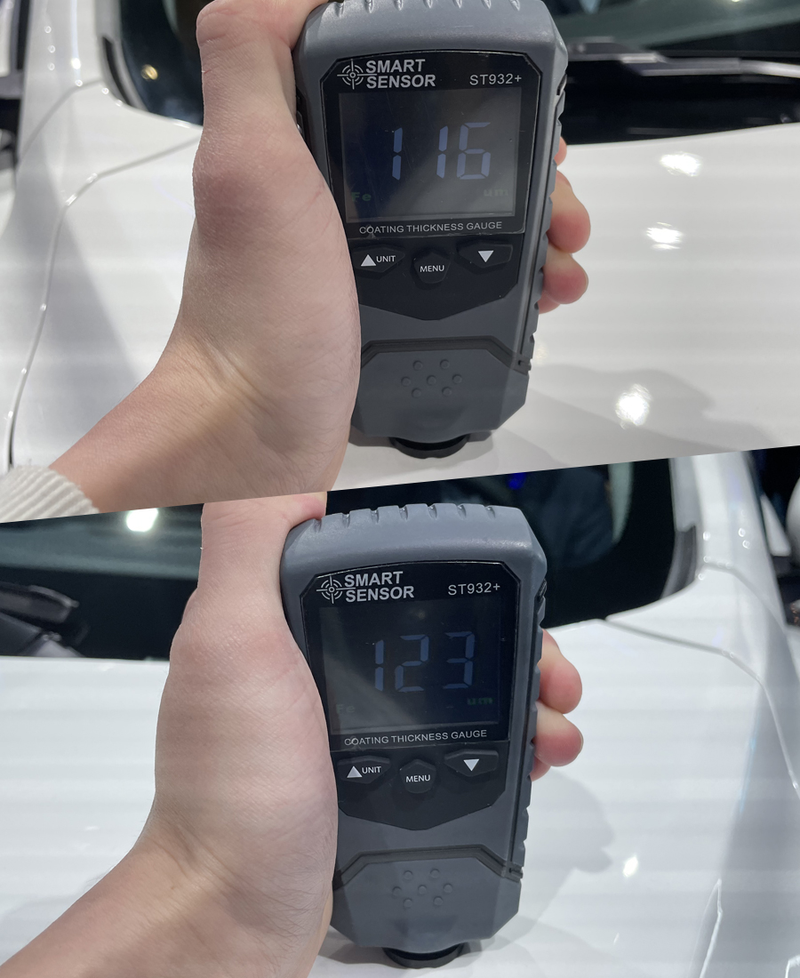 长安cs55plus蓝鲸版车漆厚度,5款热门合资车漆厚度比拼