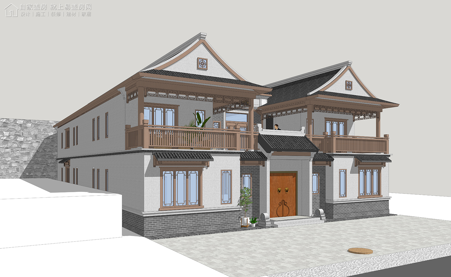 三层新中式别墅全套设计图纸,新中式合院别墅户型图纸