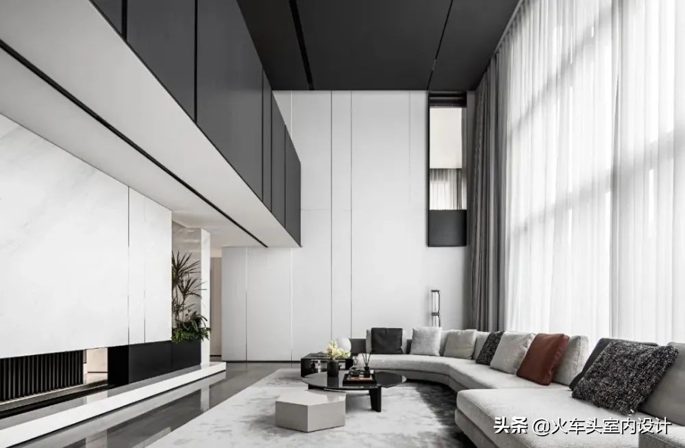 80款挑空客厅设计,大宅就该有这气势