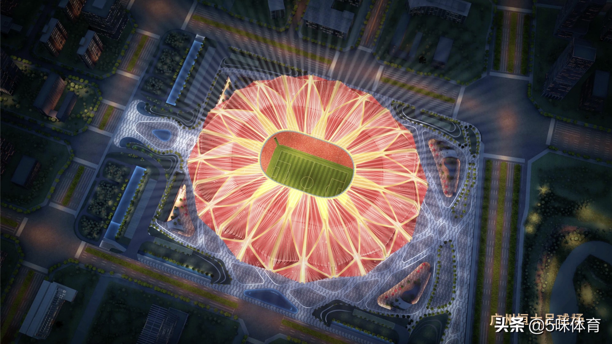 恒大足球场有什么亮点,恒大足球场效果图太震撼了