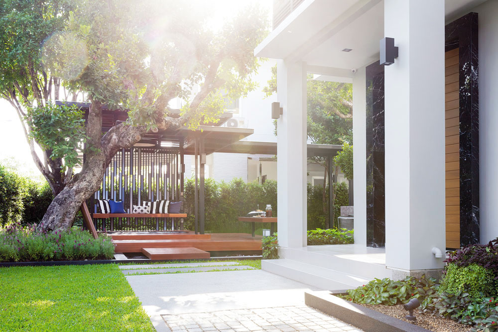 庭院景观亭子布局,10个带有凉亭的庭院设计实景图