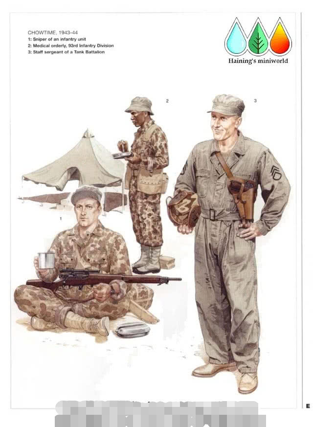 二战美军单兵装备迷彩服,二战美军装甲兵军服