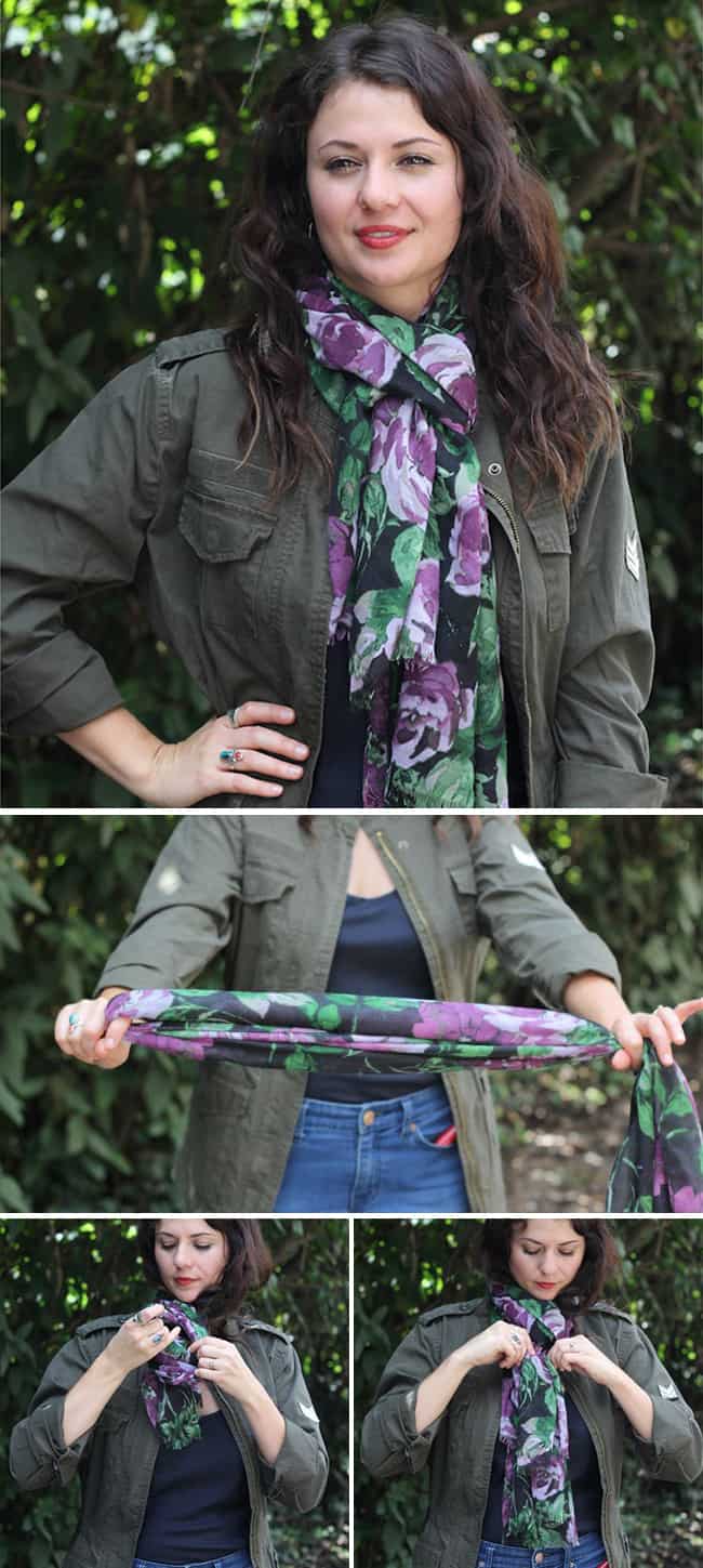 100种围巾系法小视频,七种系围巾的方法