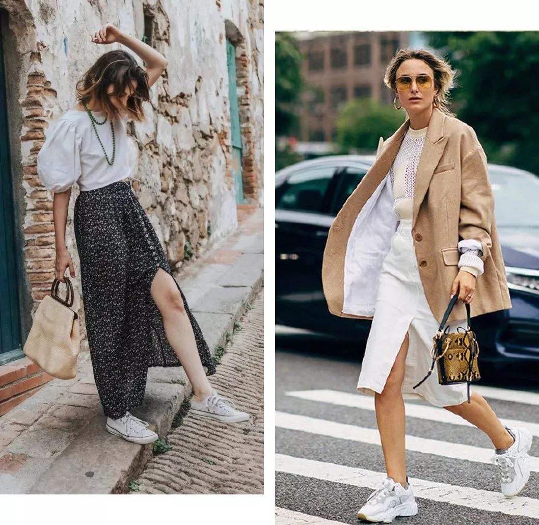 夏天穿裙子小白鞋就是比别人好看,厚底小白鞋怎么搭配裙子女小个子