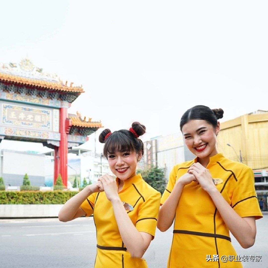 泰国酷鸟航空空姐服,泰国国际航空公司制服特色