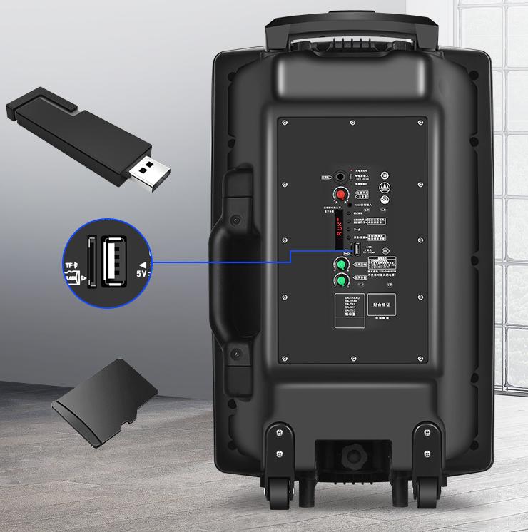 它就是广场舞的必备网红款索爱A89WM拉杆音箱