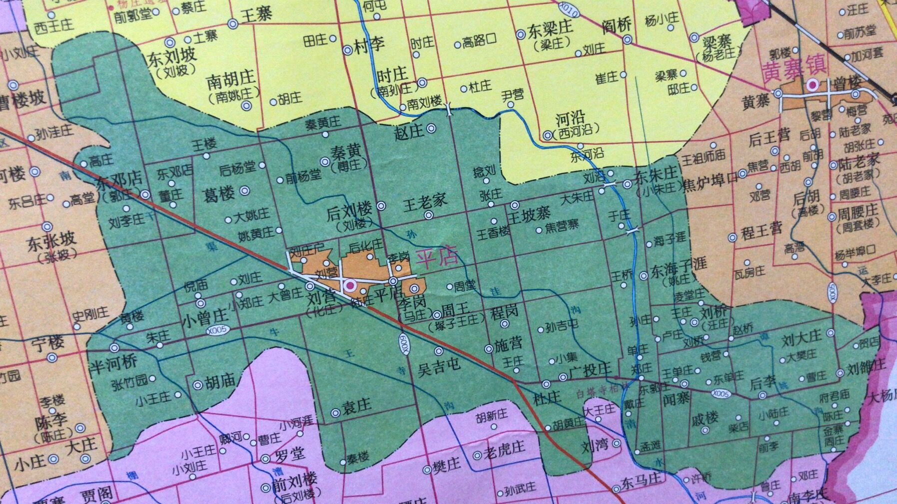 商水县平店乡地图,商水县平店乡有哪些村