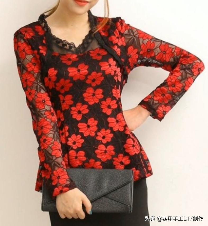 布艺裙子作品,手工蕾丝花边上衣