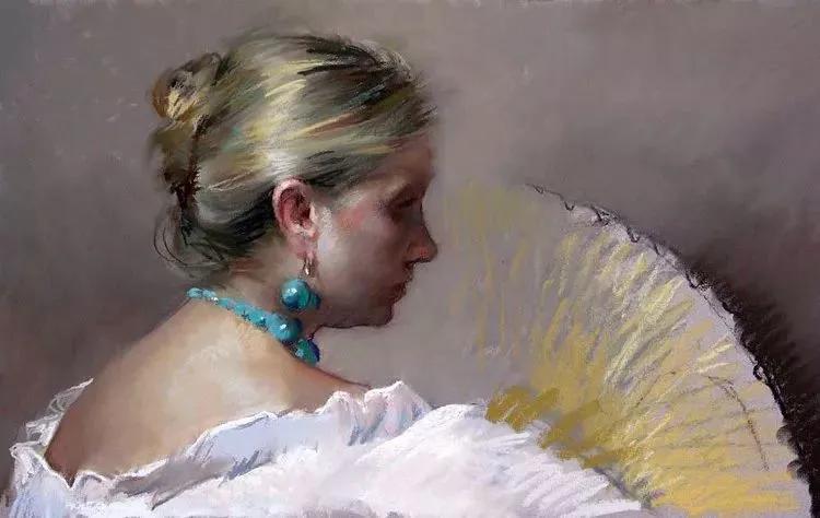 人体美学:粉彩之美,西班牙艺术家桑塔曼斯的绘画作品