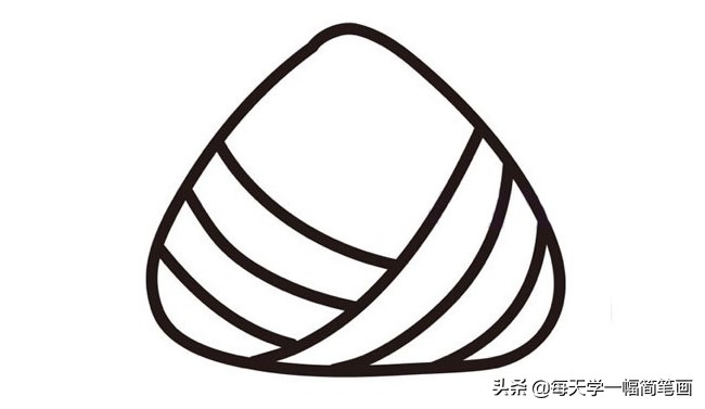 端午节龙舟粽子简笔画,简笔画粽子的画法最简单图文