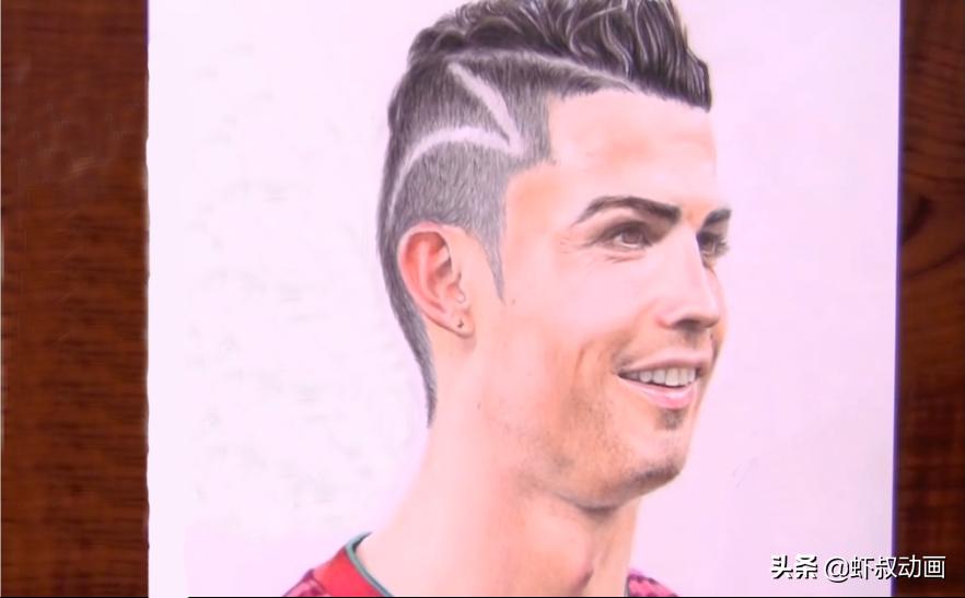 C罗铅笔画教程视频,c罗的素描画教程高级帅气