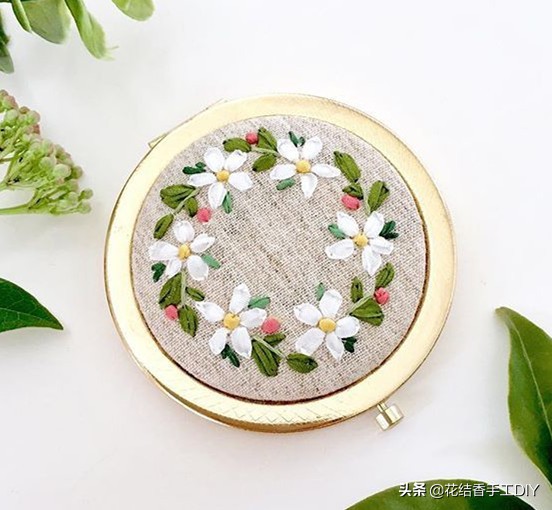 卷线绣的手工刺绣针法教程,喜字刺绣丝带绣