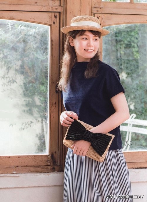 拉菲草帽纯手工编织遮阳帽子桶帽,diy有创意草帽简单又好看