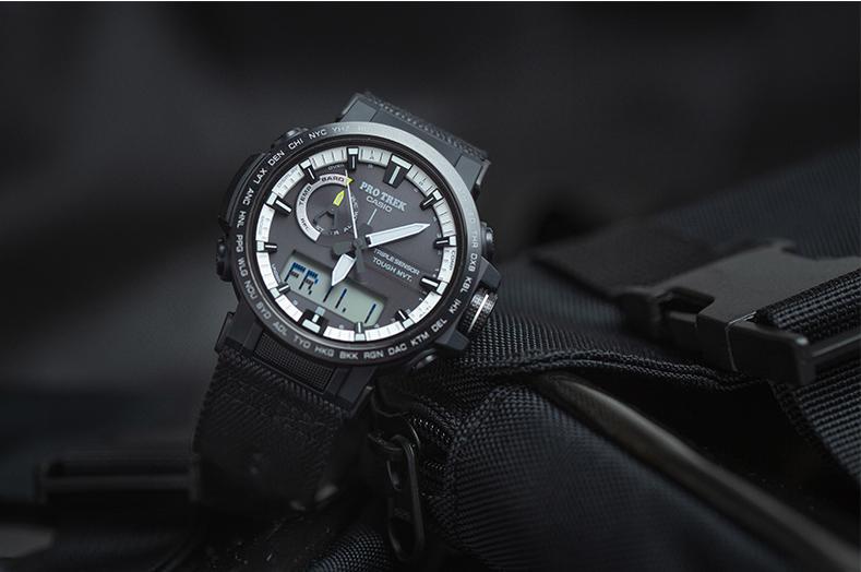 casio卡西欧户外登山运动表,卡西欧七年电力复古手表橙色测评