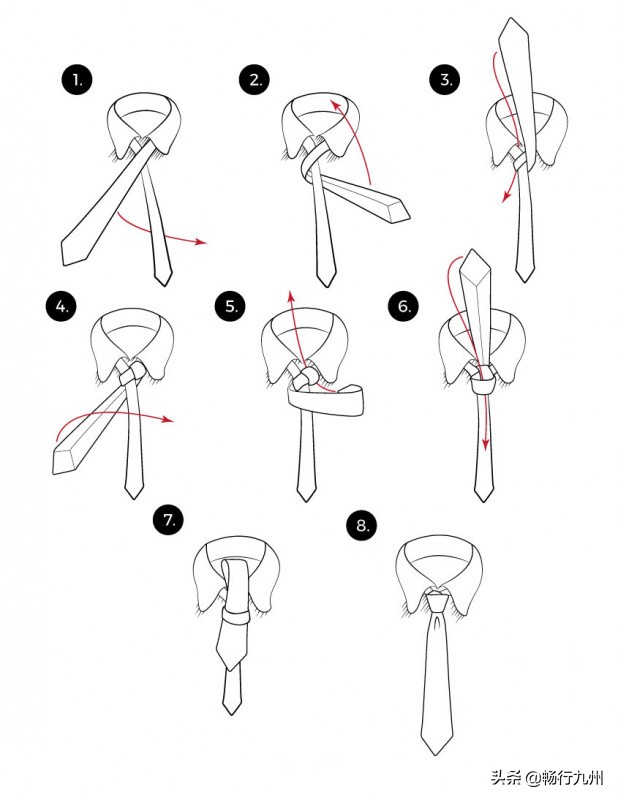 绅士领带打法,领带的十种新打法教程