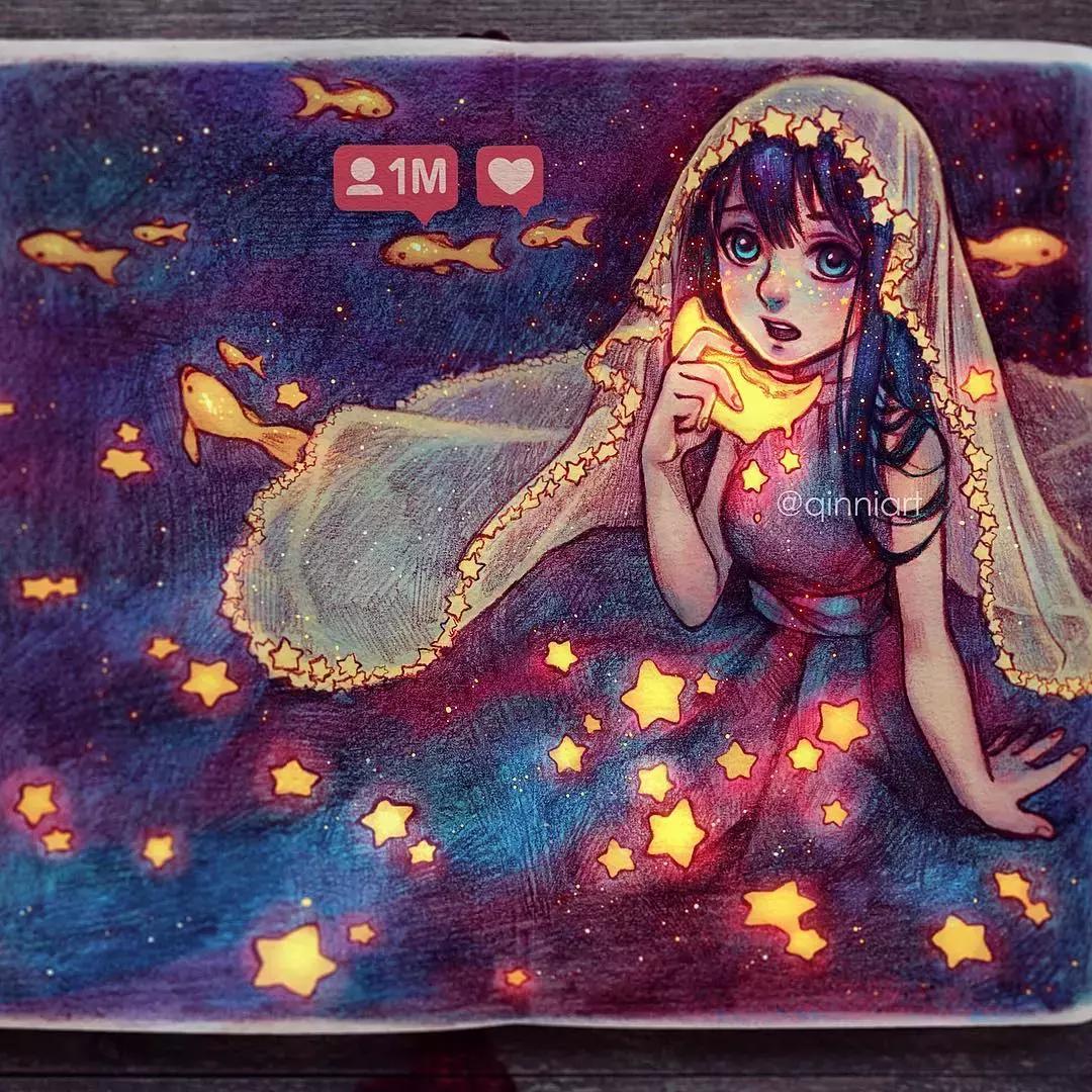 一个经历三次心脏手术，却依旧坚强，用水彩把伤痛化作星辰的女孩