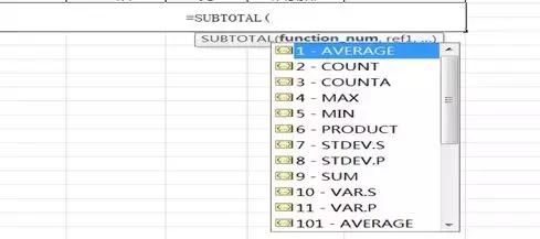 subtotal函数和sumproduct函数结合,subtotal函数详细解说