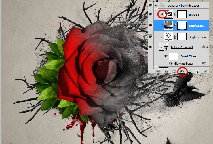 ps如何换花朵教程图解,ps怎么画枯萎的玫瑰