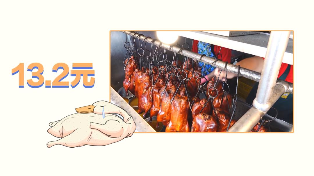 街边售卖的18元烤鸭,街边18元一只烤鸭哪个部位不能吃