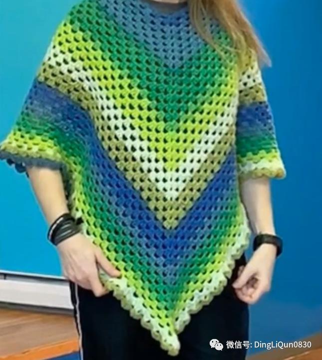 高档蕾丝钩花斗篷披肩防晒衣,针织披肩花样图片大全