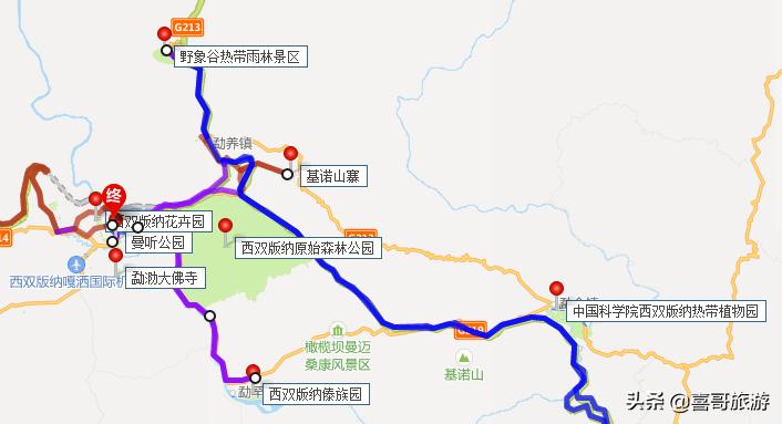 西双版纳傣族自治州旅游攻略路线,西双版纳傣族自治州勐腊县自驾游