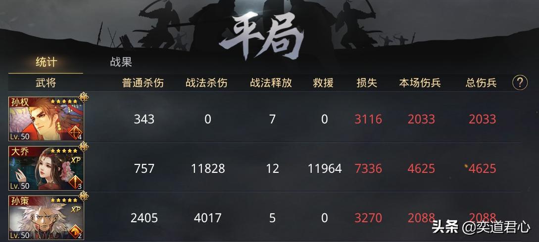 率土之滨大乔发动概率,率土之滨大乔没伤害