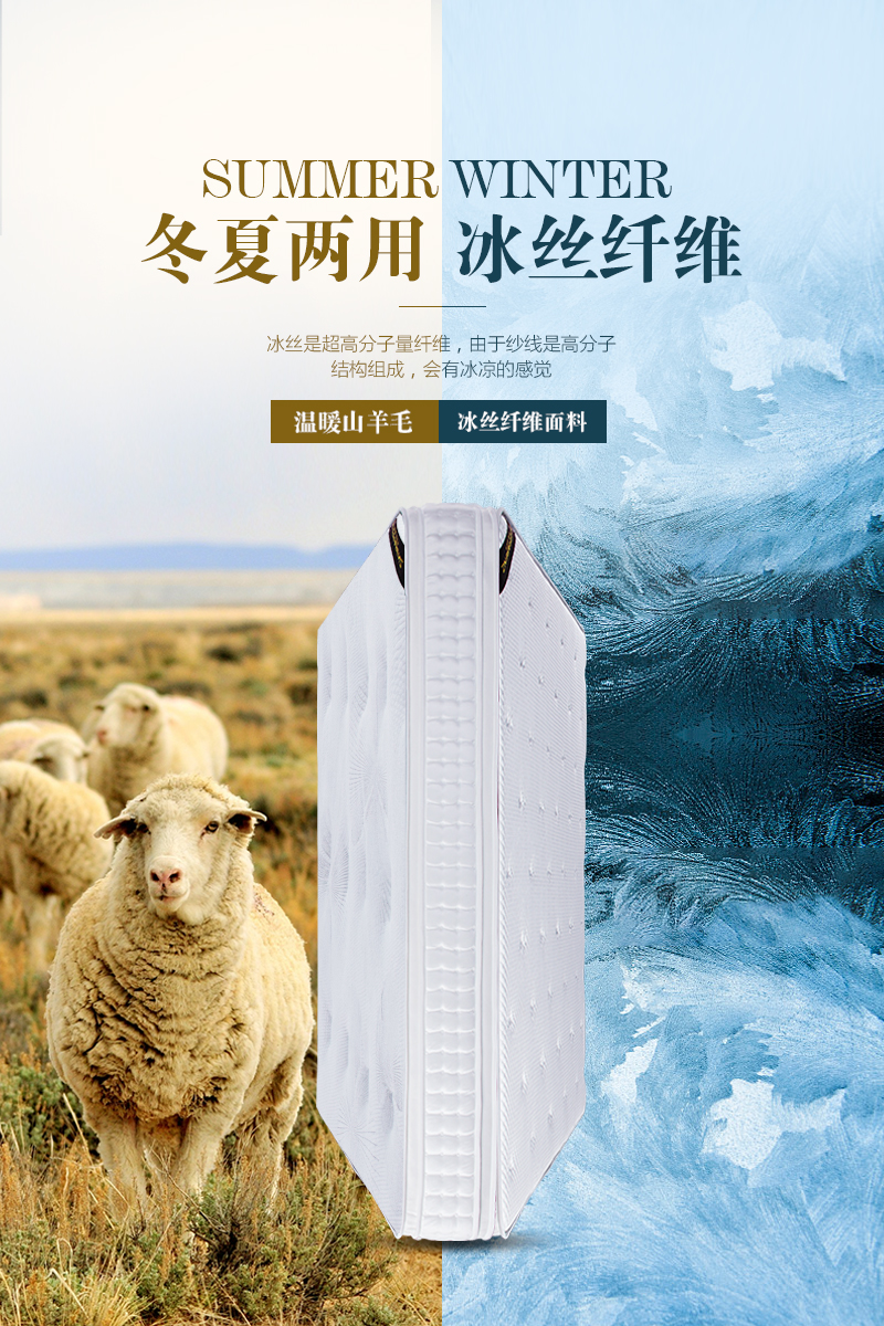 路福冬夏两用床垫,路福护脊床垫