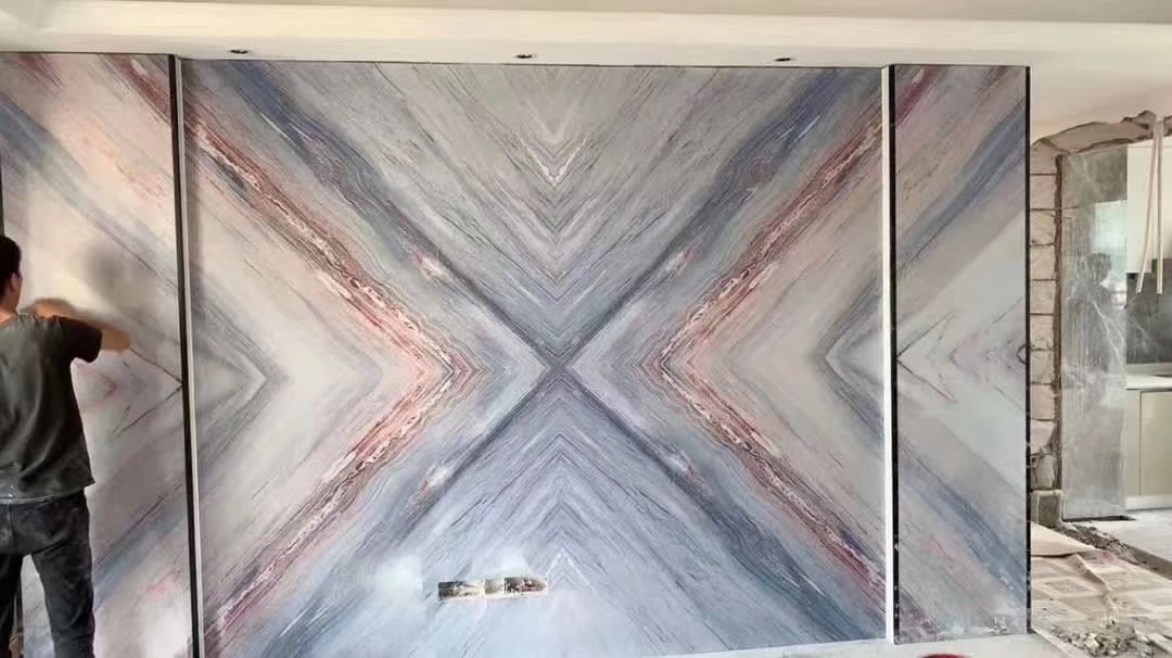 石材背景墙瓷砖颜色搭配效果图,极简大理石瓷砖背景墙效果图