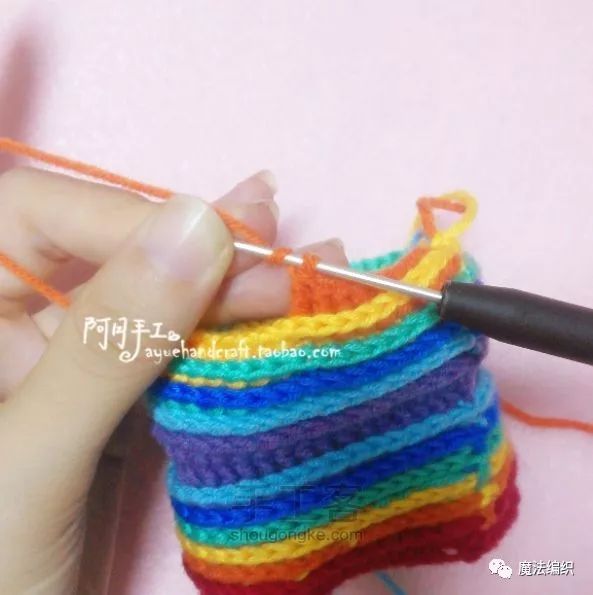 一线连衣服钩编教程,衣服手工钩编