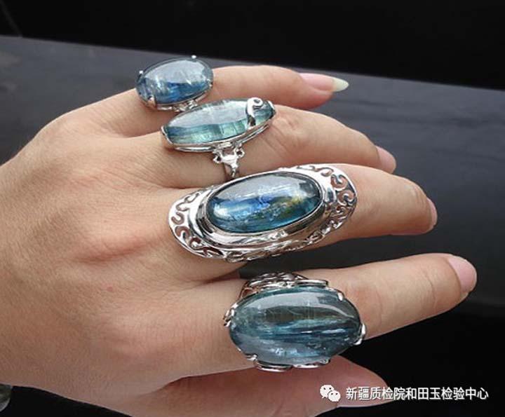 珠宝课堂鉴定,高品质蓝晶石是什么样子的