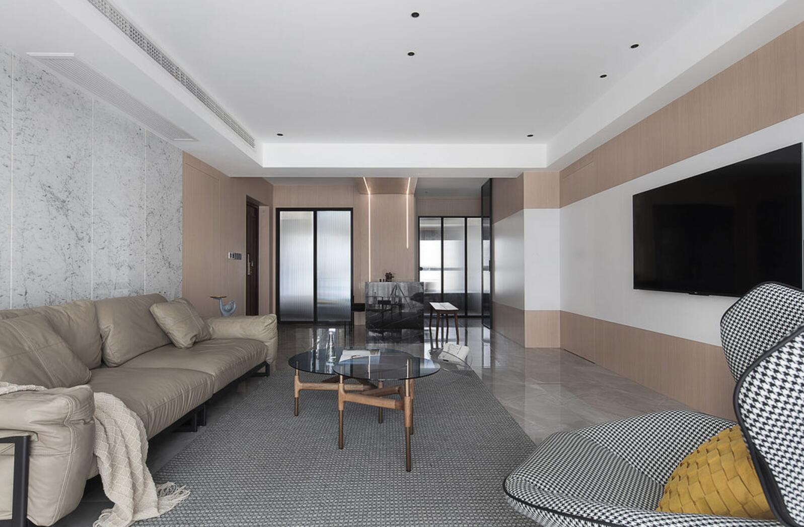 客厅不放电视柜效果,客厅不装电视柜好看吗