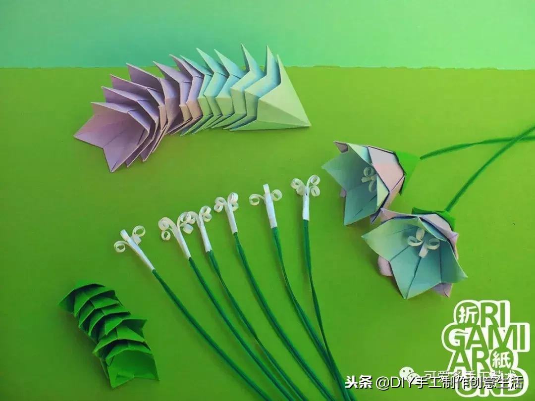 各种折纸花教程,折纸郁金香花的折法
