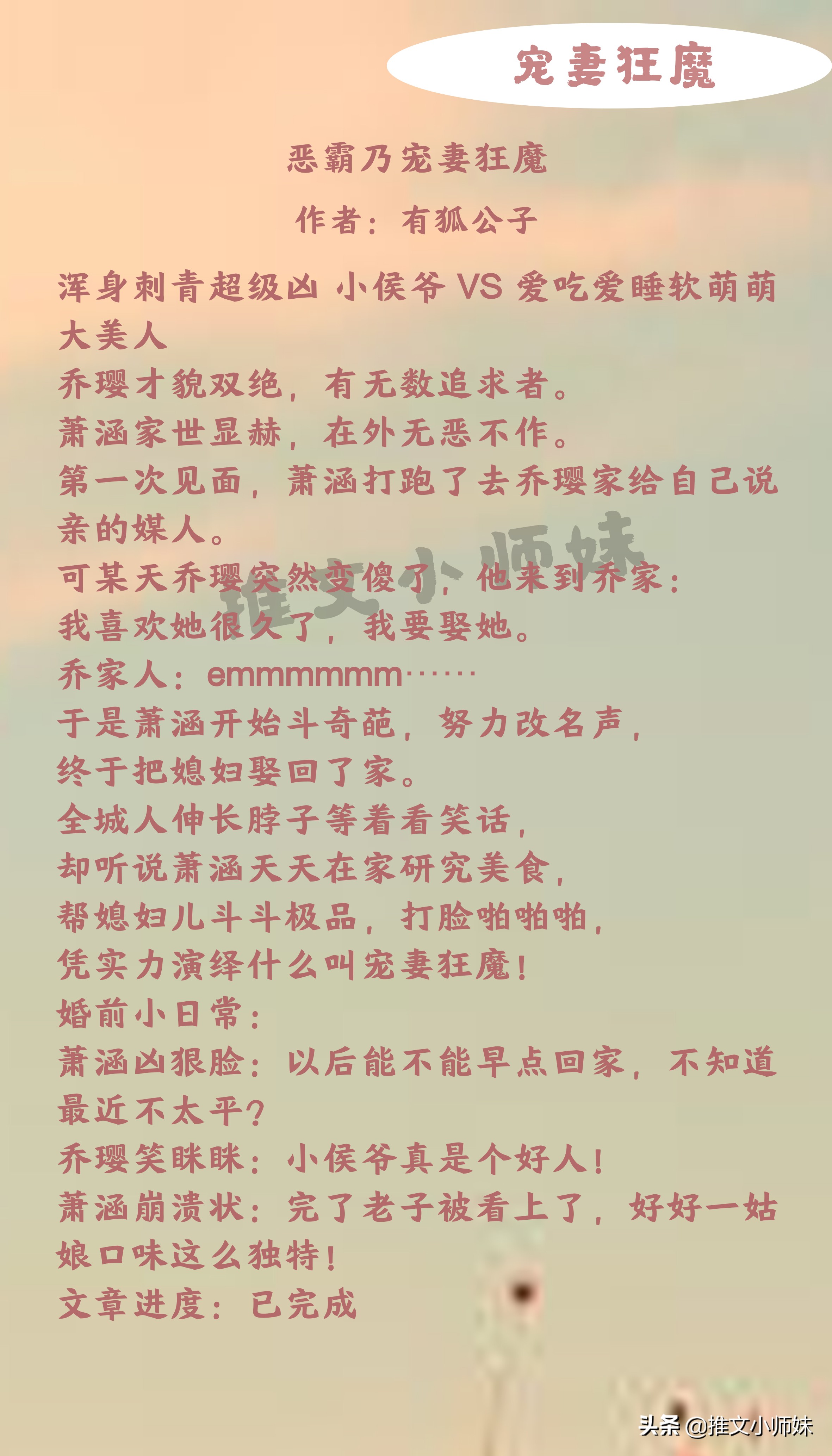 男主宠妻狂魔文,现言宠妻狂魔文推荐