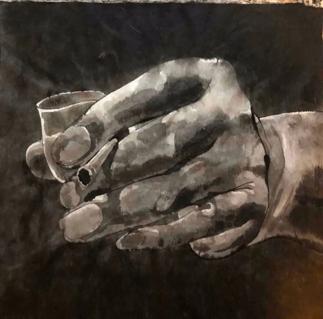 方增先水墨人物画作品欣赏图文,方力钧画自然风景