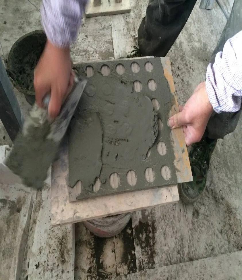 石材拼花地面铺贴过程,石材马赛克拼花