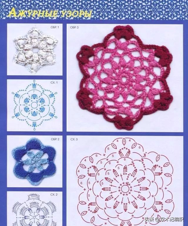 钩针花样大全图解圆形,圆形钩针花样大全图解