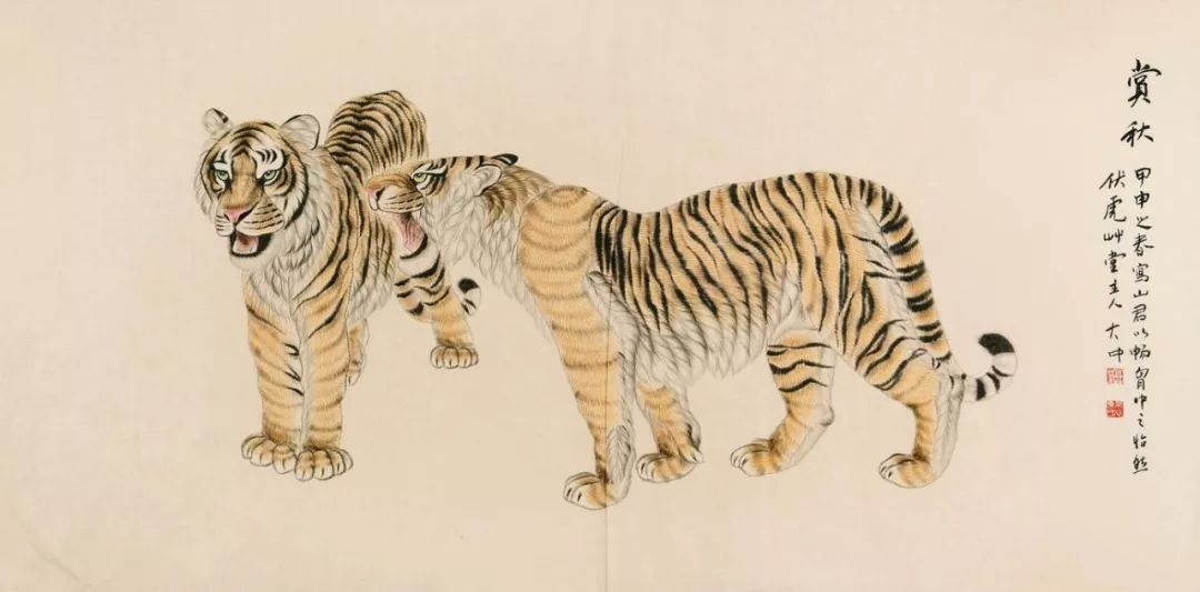 他笔下的虎充满了人的柔情与善意