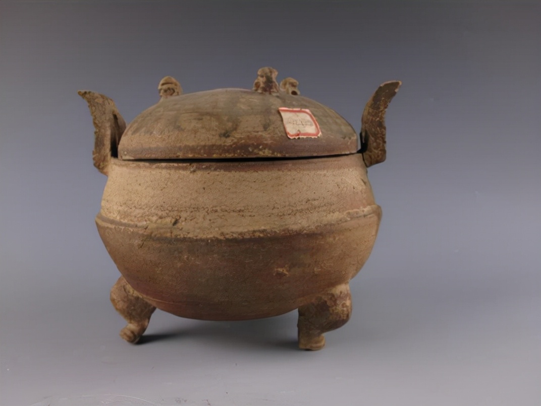 东汉原始青瓷三足盖鼎,西汉原始青瓷双耳尊