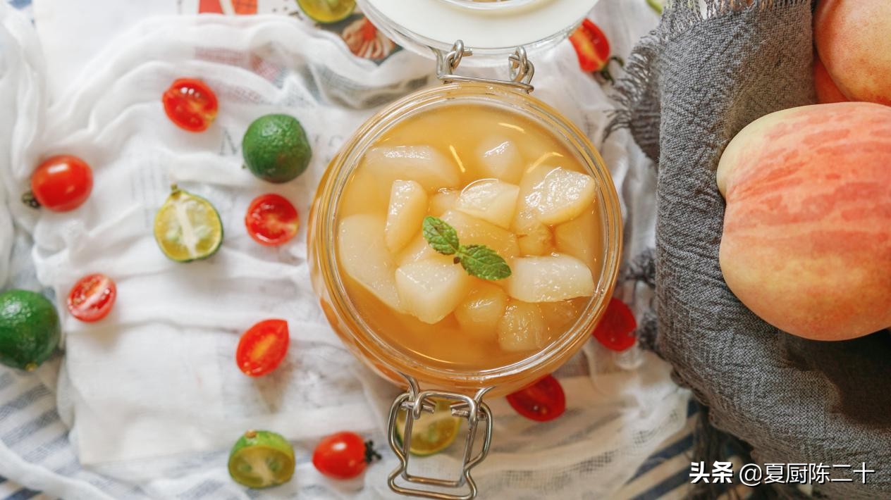 自制蜜桃乌龙茶果酱,自制蜜桃原汁