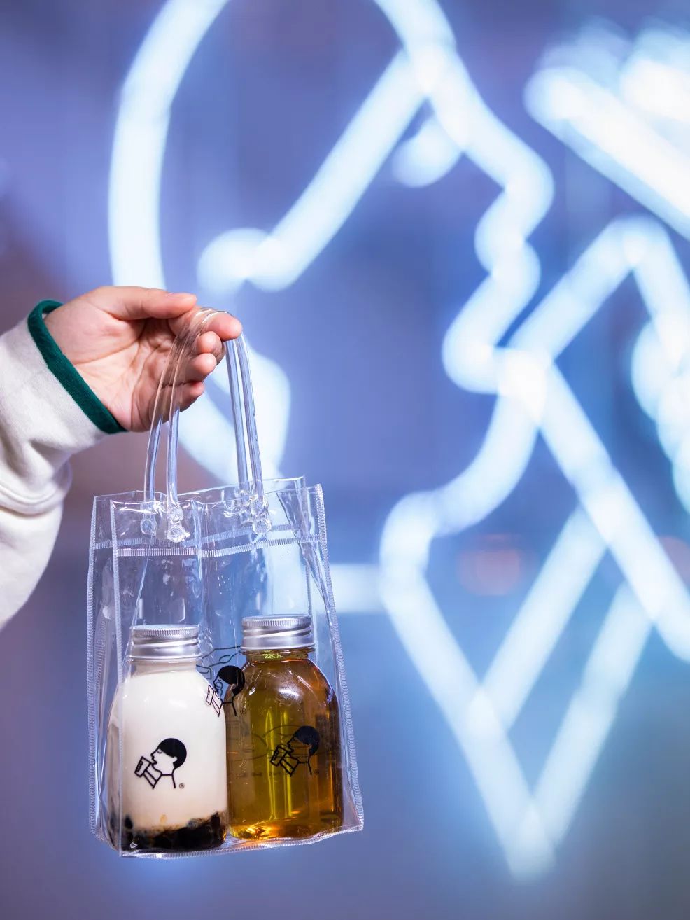 三叶草果冻水晶底,三叶草透明大容量果冻子母包