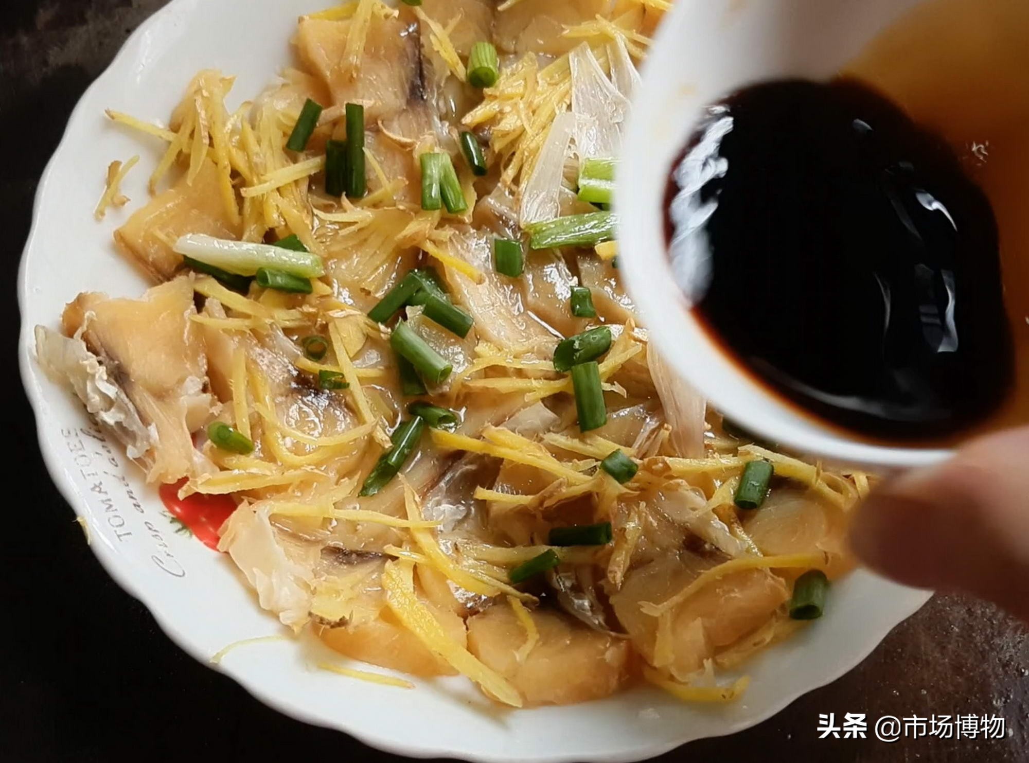 姜丝海鱼干,蒸海鱼干的制作方法