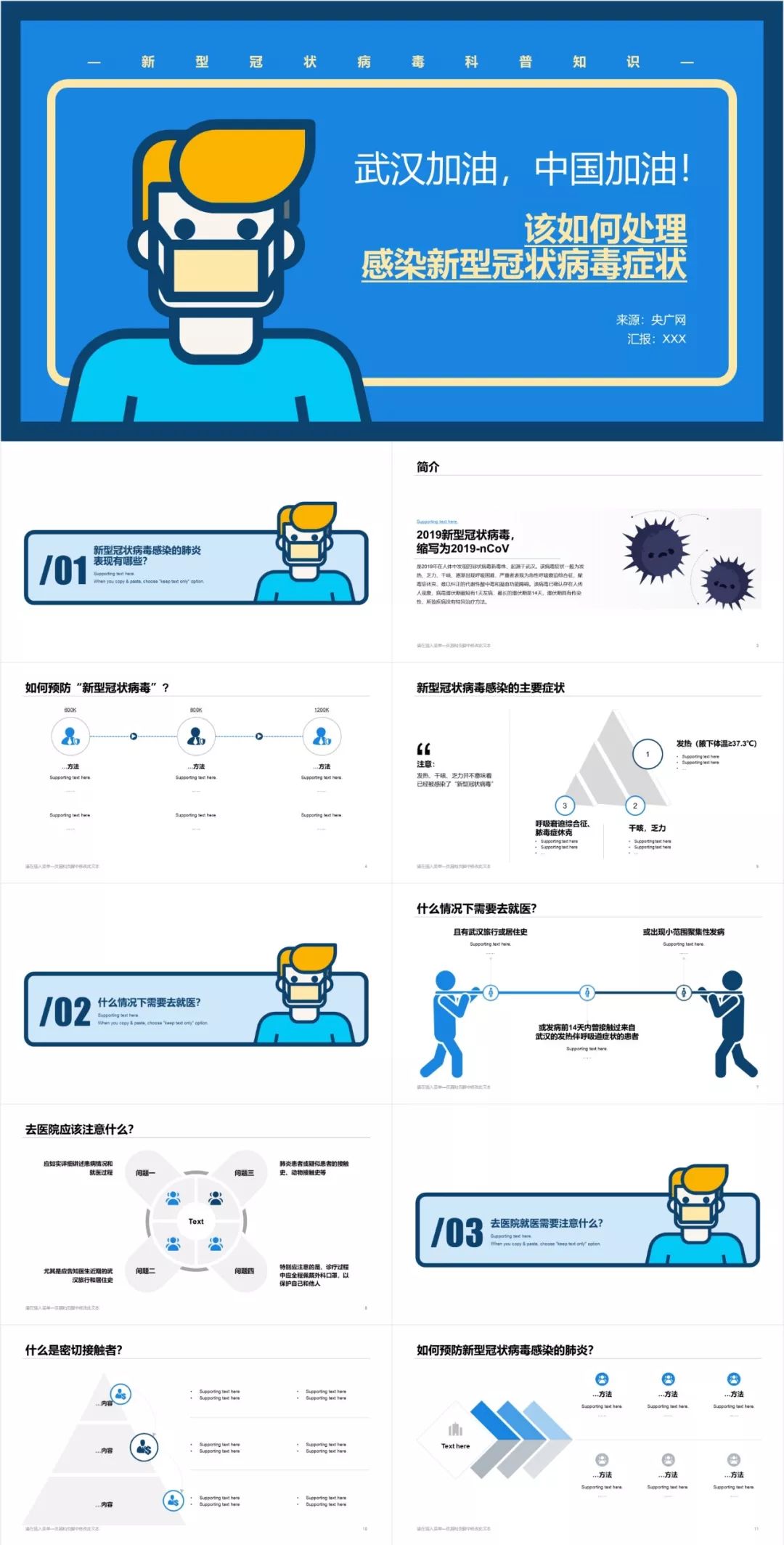 这些“抗疫”专题高质量原创PPT模板/案例，全部免费*载下**