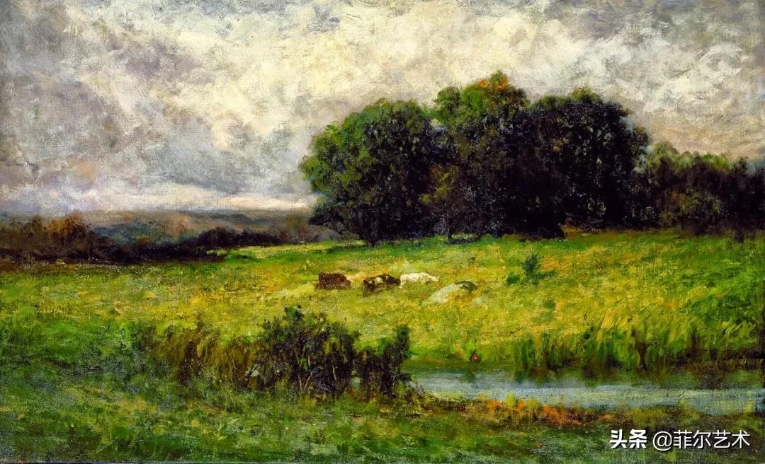 欧洲田园油画风景图片大全,古典油画风景美丽乡村