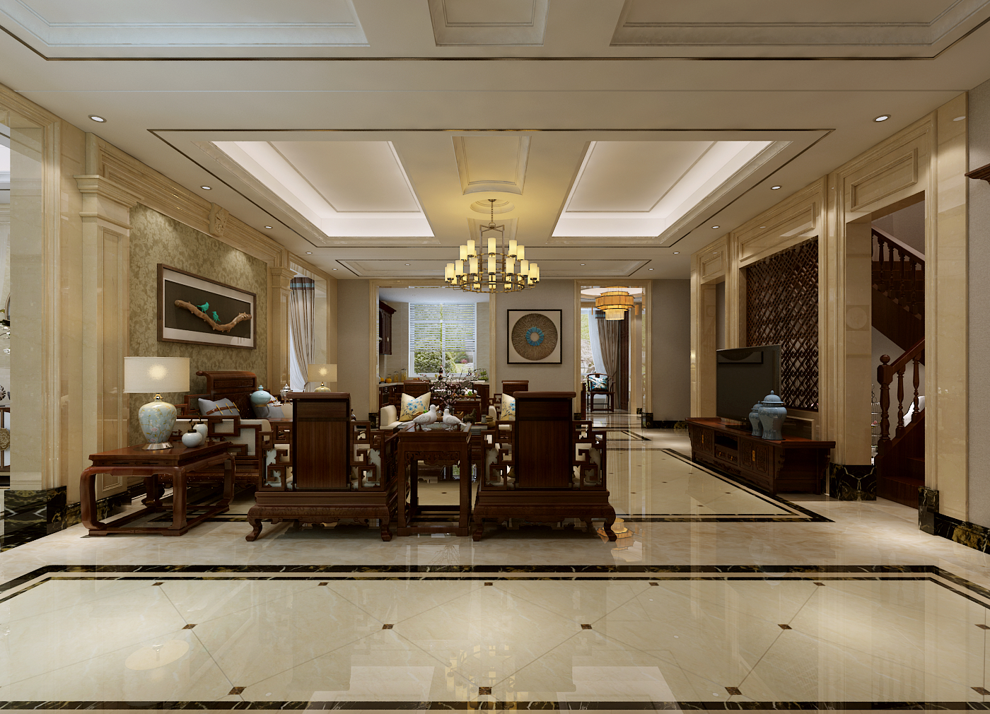 百合御都130平装修效果图,张店绿城140平米装修效果图